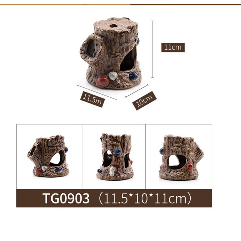 水族箱陶罐装饰品小摆件异型造景装饰鱼缸观赏虾慈鲷躲避屋繁殖窝