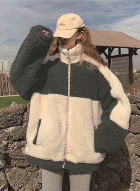 Elegant Faux Fur Coat Women Autumn Winter Warm Soft Zipper F