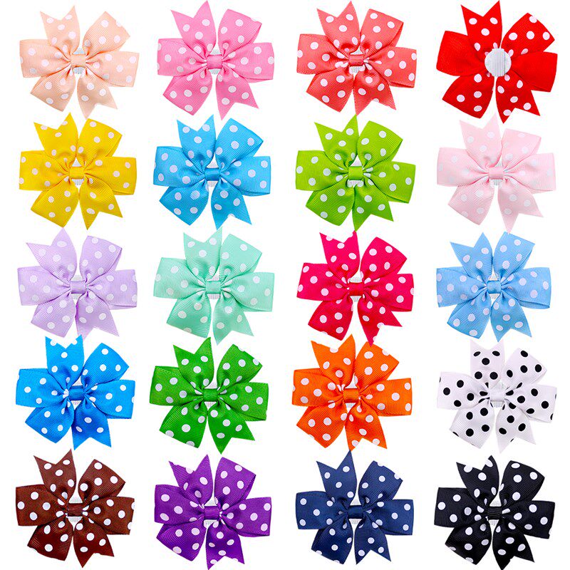 50/100pcs Dot Pet Accessories Dog Collar Bow Tie Slideable
