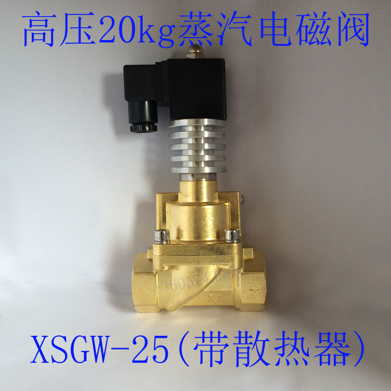 1寸DN25高温高压蒸汽常闭电磁阀 XSGW-25 活塞式全铜二位二通