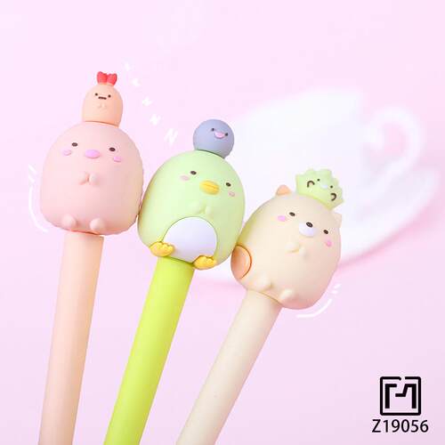 品目小清新可爱超萌造型黑色创意简约卡通网红笔0.5mm中性笔