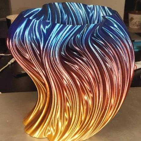 FDM 3d打印机耗材 丝绸PLA彩虹渐变材料1kg 1.75mm彩虹色打印线丝