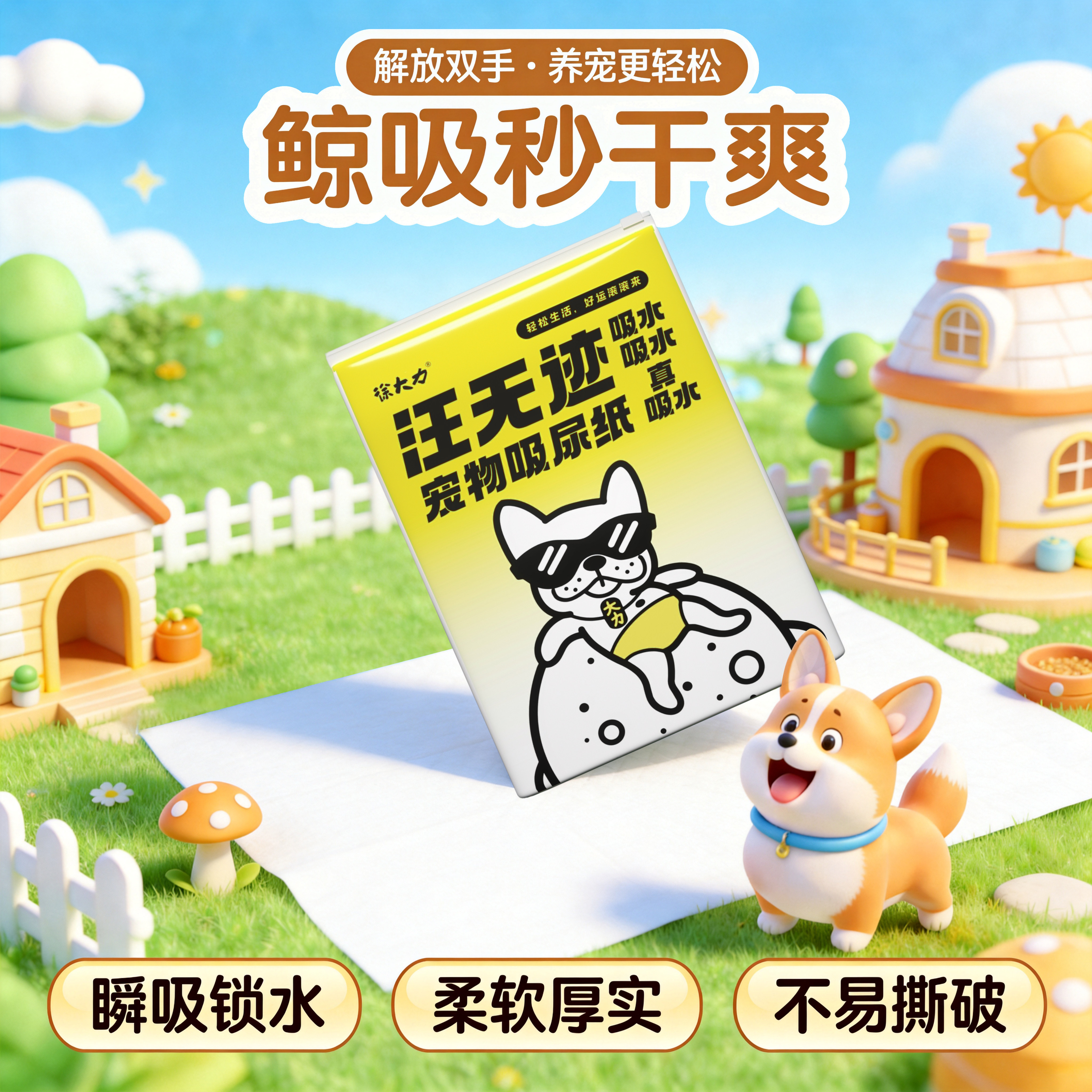徐大力加厚瞬吸猫狗吸尿纸