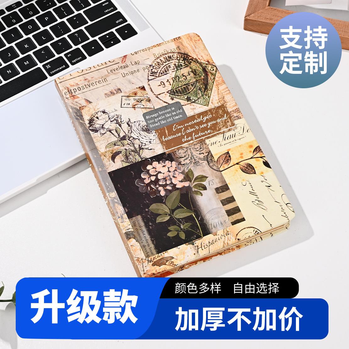 跨境欧式复古风笔记本A5彩页精装手账本记事本笔记本文化用品