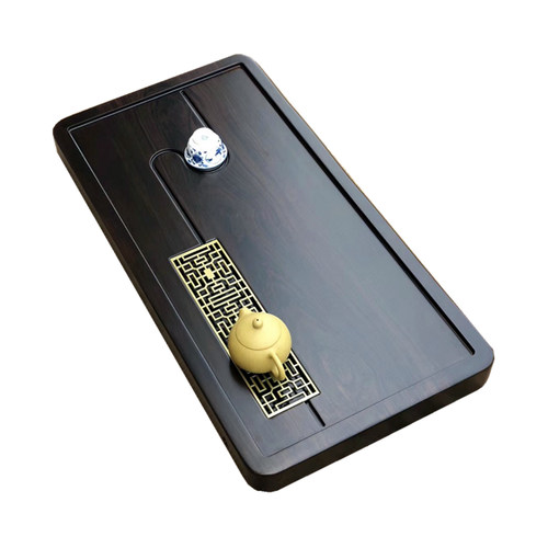 极速整块实木茶盘木雕黑檀木简约中式田园风一整块料无拼接功夫茶