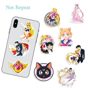 50pcs/pack Japanese anime Sailor Moon Stickers For Cars