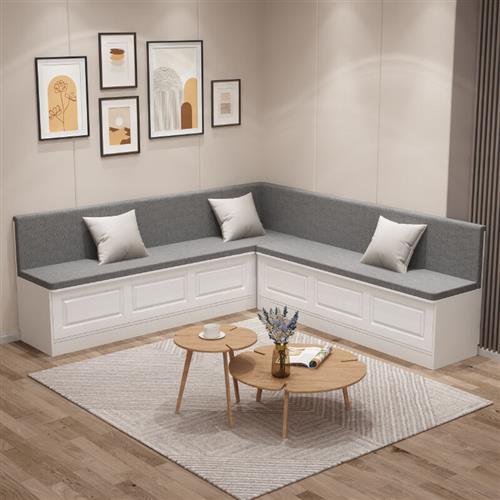 促 简约饭厅沙发实木卡座餐桌家用小户型阳台收纳柜组合柜软包新