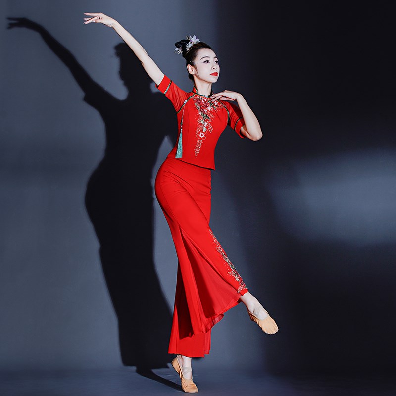 好货秧歌服演出服女中国风中老年喜庆腰鼓扇子舞蹈服装广场舞套装