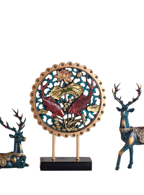 结婚礼物轻奢鹿摆件搬家居客厅乔迁电视柜装饰品礼盒新婚庆送闺蜜