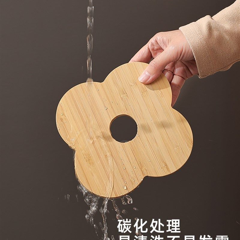 竹子隔热垫木制创意新中式餐桌防烫垫砂锅垫实木碗垫汤盆垫盘垫原