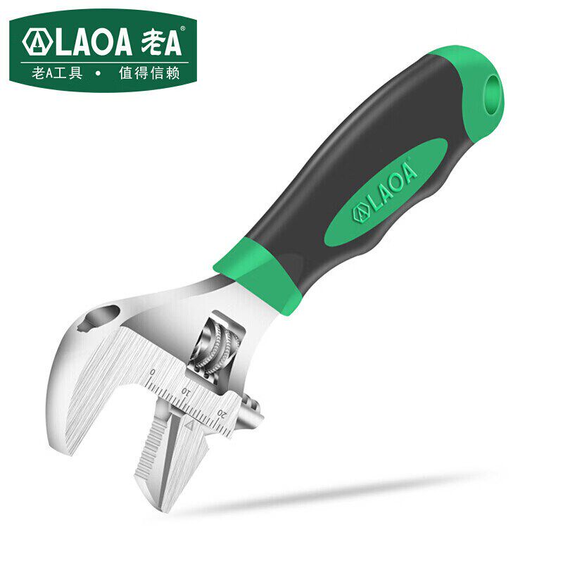 老A(LAOA)多功能短柄活动扳手 6英寸 LA313106