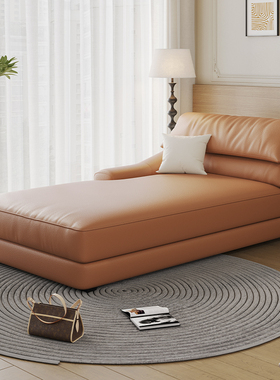 意式轻奢小户型客厅卧室皮艺贵妃懒人沙发现代简约酒店民宿贵妃椅