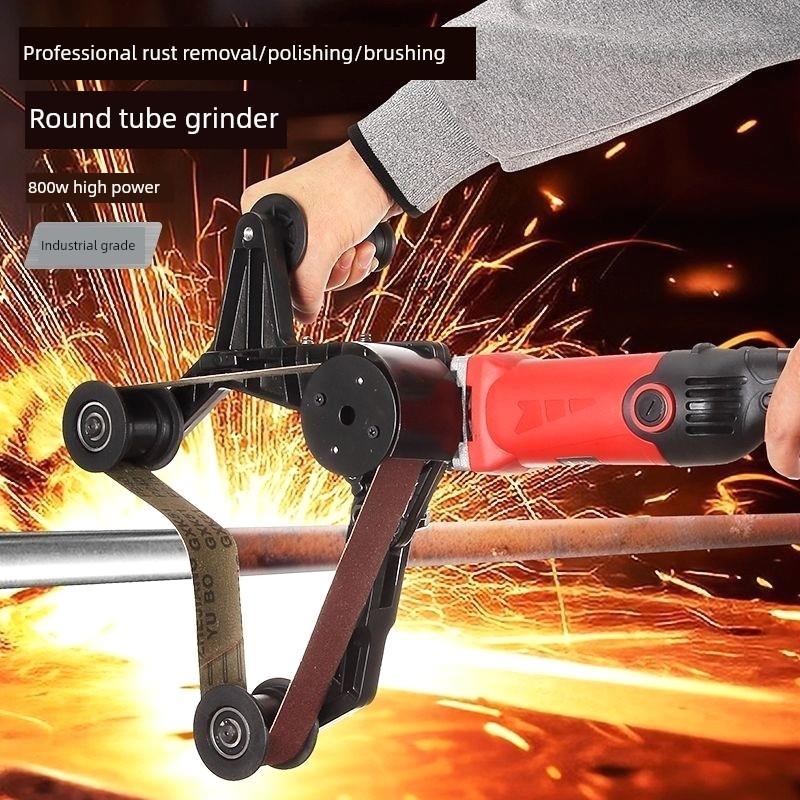 不锈钢圆管打磨机拉丝抛光机电动砂带机全自动家用磨刀专用手持式