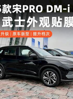 适用于 于25宋PROdmi外饰黑化贴膜装饰前杠车窗镀铬条黑武士汽车