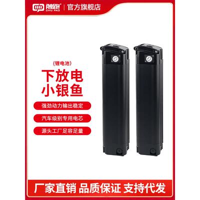 黑色银鱼款36V10AH底部4插下输出24V12A跨境外贸48V电动车锂电池