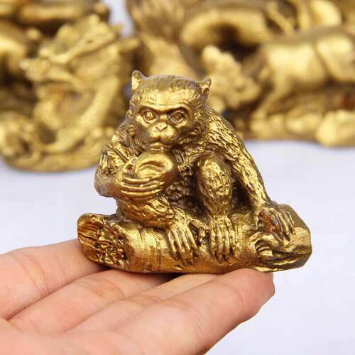 铜十二生肖摆件全套纯铜鼠牛虎兔龙蛇马羊猴鸡狗猪属相家居工艺品