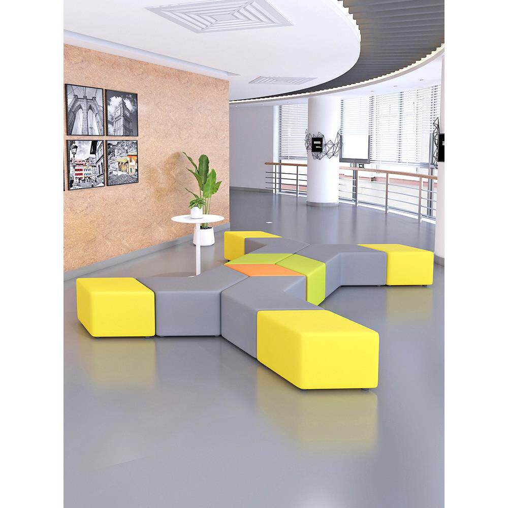 幼儿园早教中心培训机构商场钢琴店接待大厅休息区异形办公沙发凳