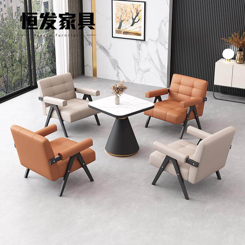 轻奢现代样品屋展示中心部小圆桌洽谈桌谈单谈判一桌4椅接待洽谈,住宅家具,岩板餐桌,淘宝优惠券,粉丝福利购,淘宝优惠卷