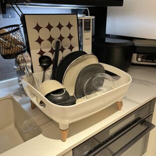 VIELE 原创厨房沥水架洗碗PP收纳置物盘碗碟筷子大容量塑胶收纳盒