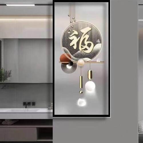 简约钢化玻璃屏风隔断客厅遮挡入户门玄关化妆室厕所半墙隔断定制
