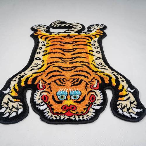 Tufting簇绒藏地经典潮玩艺 Tiger Rug老虎麒麟镇宅地毯地垫坐垫