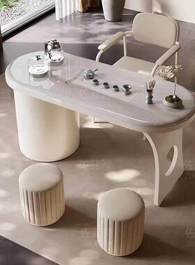 阳台茶桌椅组合烧水壶一体岩板茶台桌小户型家用微晶石功夫泡茶桌