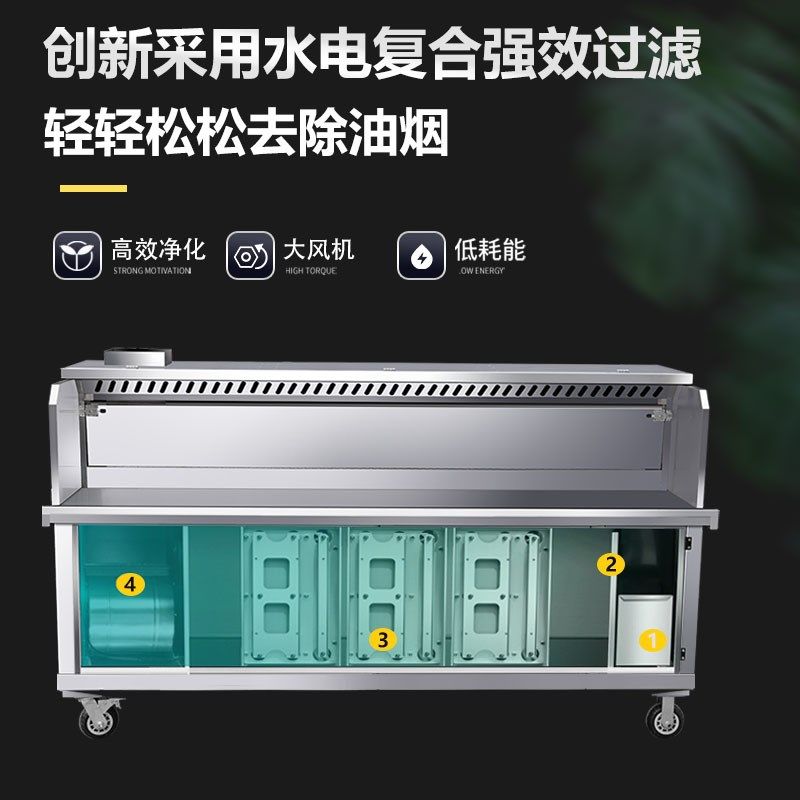 平吸款高端水电复合无烟烧烤车商用烧烤炉夜市摆摊移动油烟净化器,户外/登山/野营/旅行用品,烧烤炉/烤架,淘宝优惠券,粉丝福利购,淘宝优惠卷