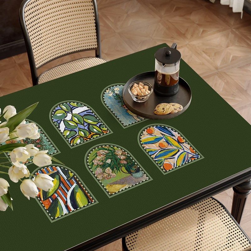 餐桌垫防水防油防烫桌布耐高温免洗皮革茶几书桌台布桌面保护垫子,居家布艺,桌布,淘宝优惠券,粉丝福利购,淘宝优惠卷