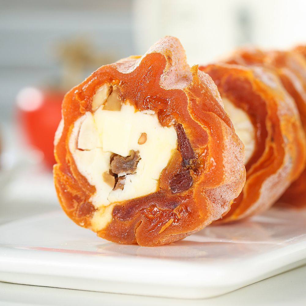 黄油夹心柿饼奶酪坚果奶香手工隐士柿饼流心软糯零食甜品糕