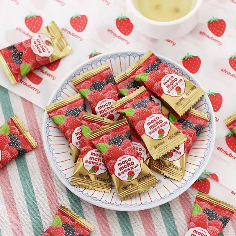 蔓越莓果汁软糖橡皮糖结婚喜糖年货伴手礼水果味糖果儿童零食散装