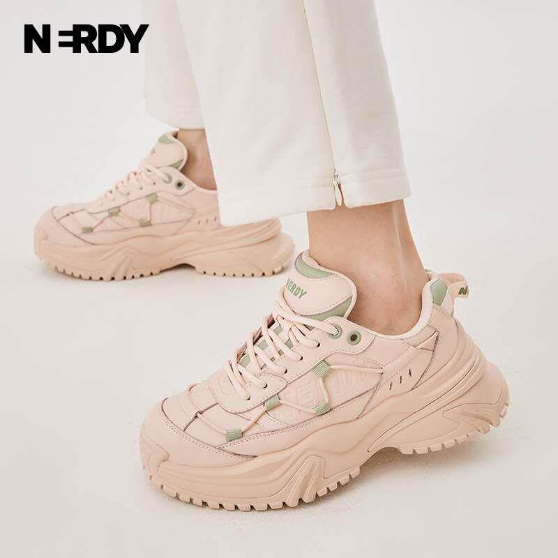 nerdy春夏新品老爹鞋女运动百搭时尚休闲运动鞋子