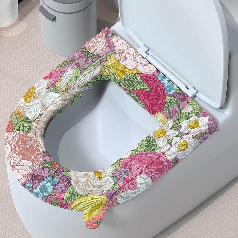 新款家用加厚坐垫防水马桶垫复古坐垫马桶垫子坐垫马桶圈免洗垫圈