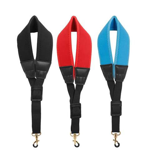 乐器配件高弹棉萨克斯背带彩色可调节单肩脖带学生演奏省力肩带