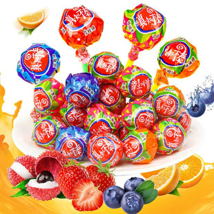 真知棒棒棒糖水果味生日礼物糖果散装儿童休闲零食年货团购批发