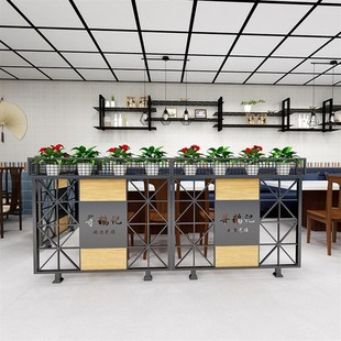 餐厅屏风装饰火锅店卡座隔断铁艺围栏饭店隔栏栅栏矮隔墙护栏玄关