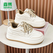 子女 2026春季 小白鞋 森马女鞋 百搭时尚 女款 爆款 厚底板鞋 新款 休闲鞋