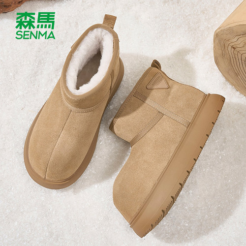 森马雪地靴女款2025冬季新款女鞋