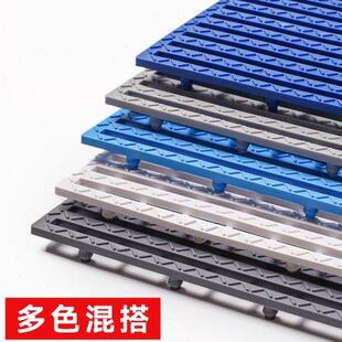 加厚塑料拼接防滑垫厨房卫生间浴室地垫防水隔水镂空地板贴可裁剪