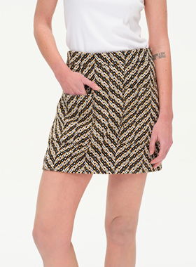ATELIO • 人字纹织花短半裙