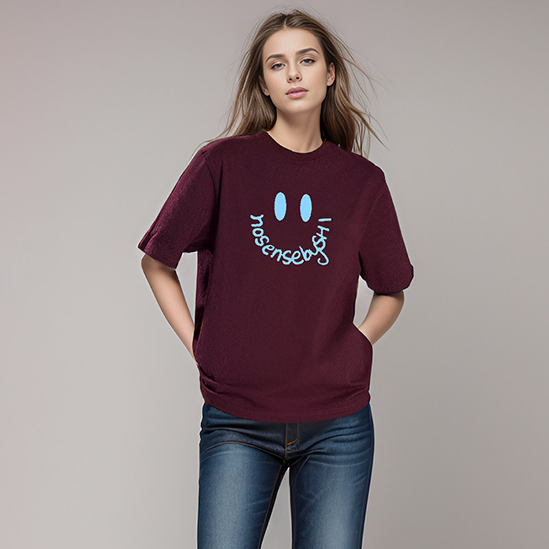 Petit Bari设计师联名款 女士笑脸短袖T恤 三色可选 原