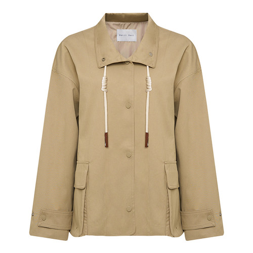 可翻可立领中长款风衣外套酷飒感