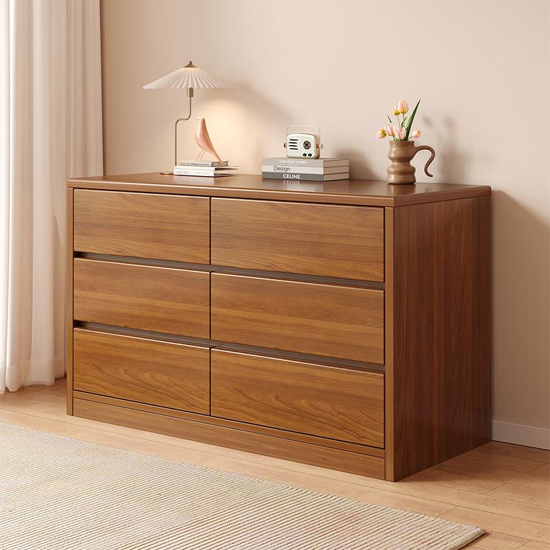 实木五斗柜卧室置物柜简约现代五斗橱客厅靠墙收纳柜床尾柜抽屉柜
