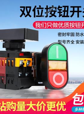 双位钮APBB-22N 椭圆双头式带灯按钮开关 高品质