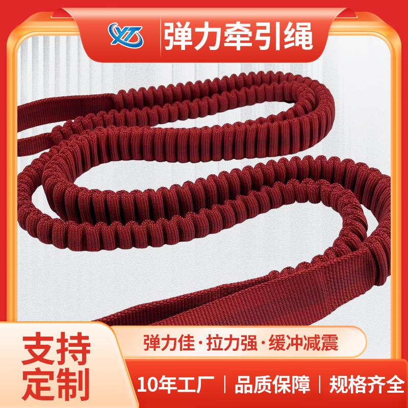 厂家宠物牵引绳狗带防爆冲伸缩皱褶弹簧织带弹力缓冲安全绳防坠落