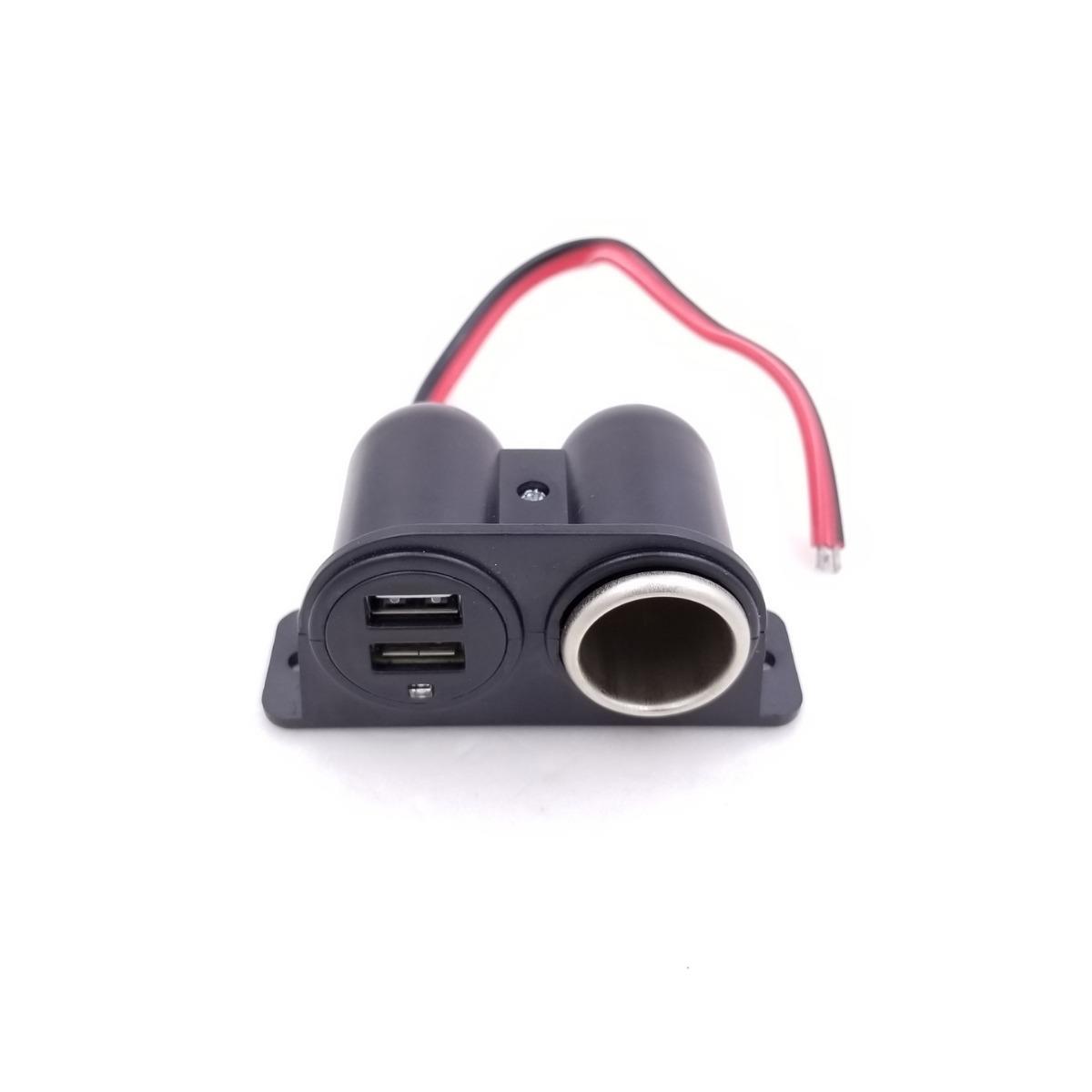 车载充电器双USB 3.1A/3100ma车充 改装配送螺丝带点烟器