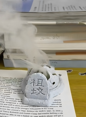 祖坟冒青烟香薰炉3D打印摆件