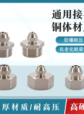 净水器转接头4/6分内外丝变2/3PE管铜快接直接饮水机直饮机铜配件