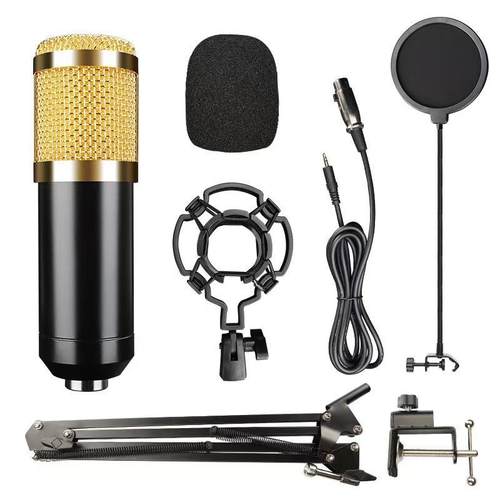 BM800电容话筒麦克风+V8手机声卡跨境主播电脑播客设备直播套装