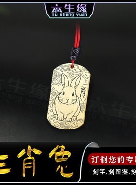 生肖兔吊坠十二生肖属相卯兔挂件