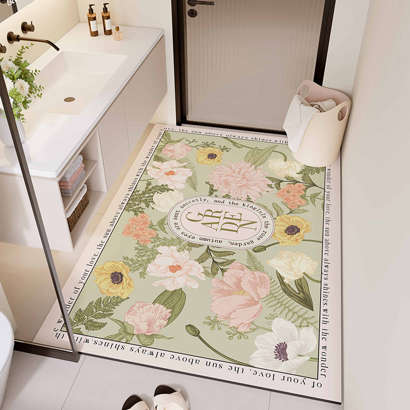 化妆室地垫浴室外门口矽藻泥吸水凉垫大尺寸防滑厕所干湿分离擦脚,居家布艺,家用脚垫,淘宝优惠券,粉丝福利购,淘宝优惠卷